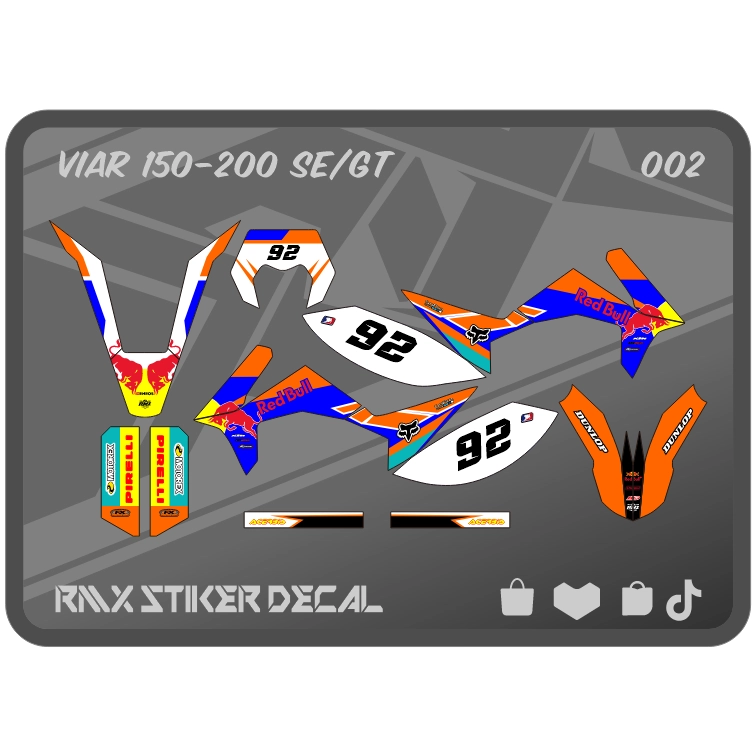 CUSTOM DECAL STIKER VIAR CROSS X 150 SE (002) DEKAL STICKER VIAR 200 GT FULLBODY